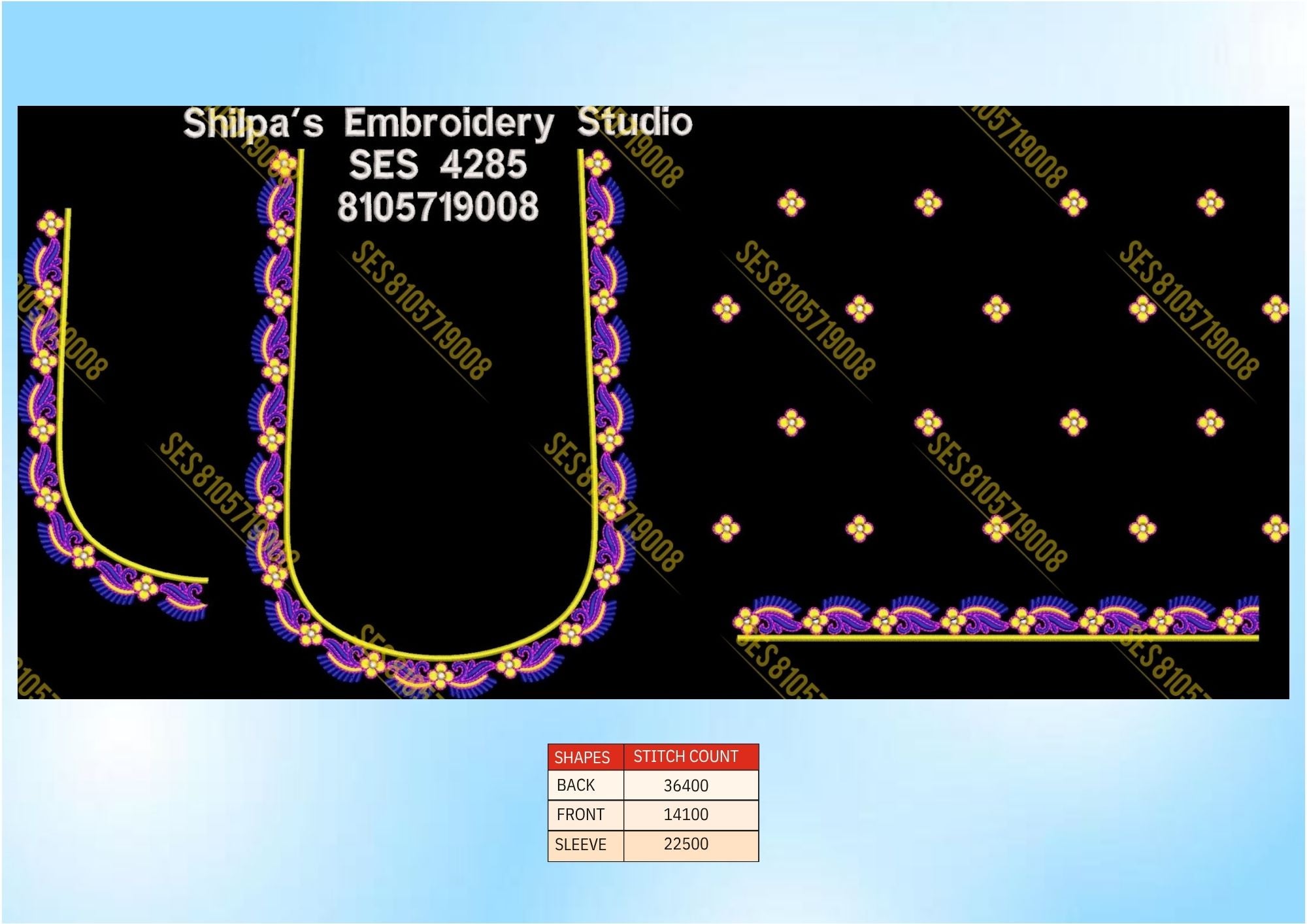 Embroidery Designs 4201-4300 Series