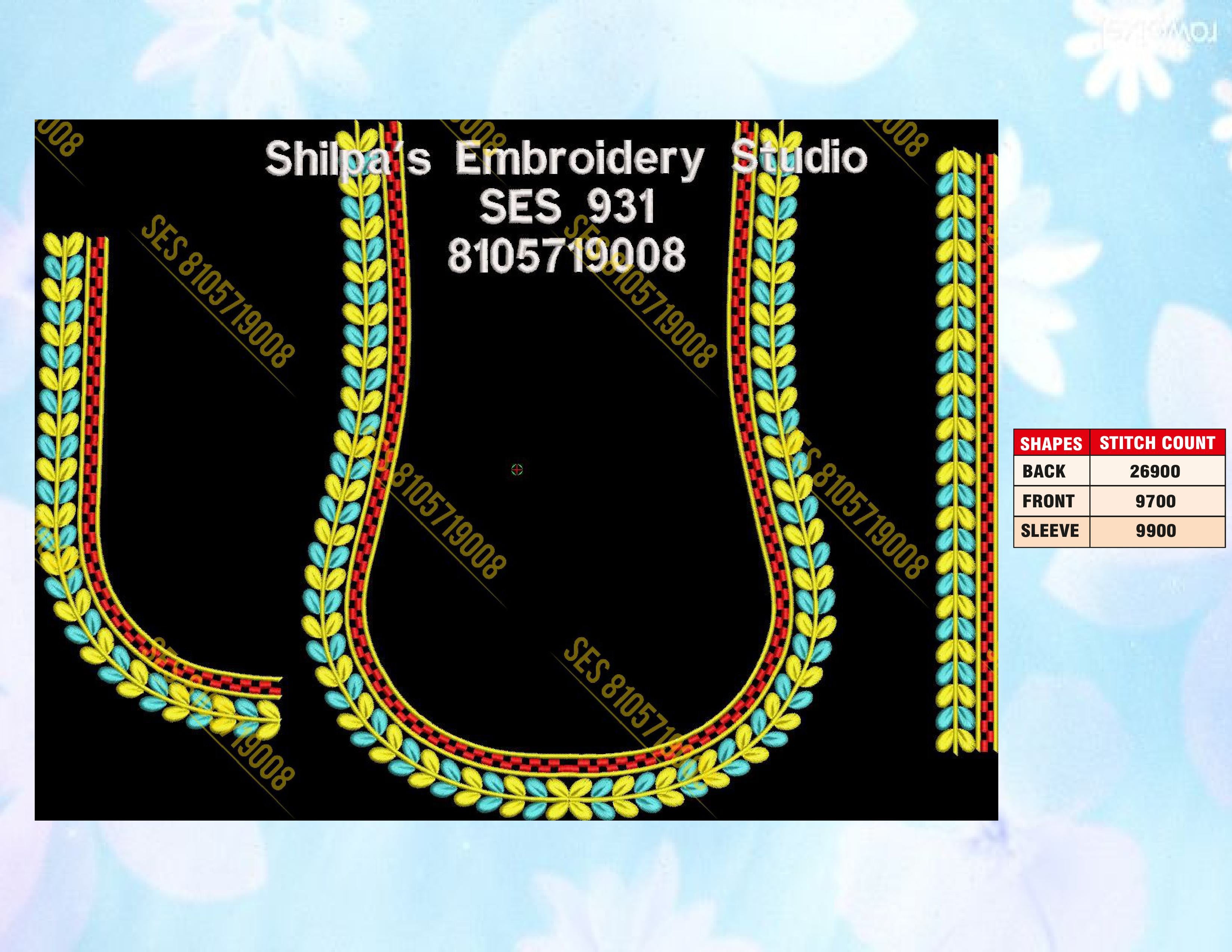Embroidery Designs 901-1000 Series