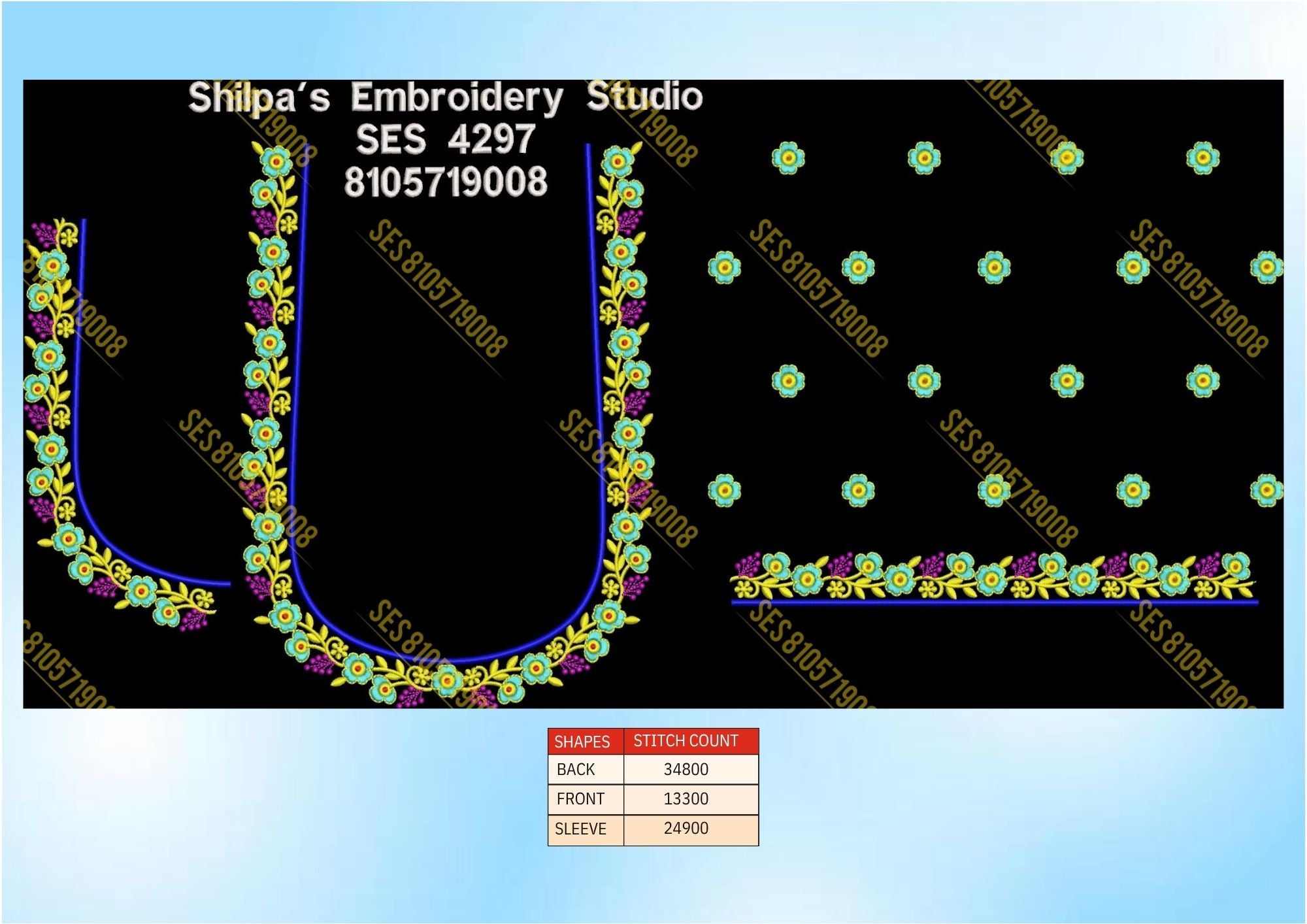 Embroidery Designs 4201-4300 Series